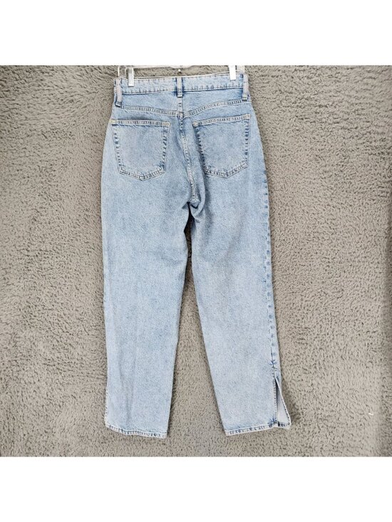 H&M Jeans Womens 8 Divided Blue Stretch Denim Button Fly Straight - Picture 7 of 13